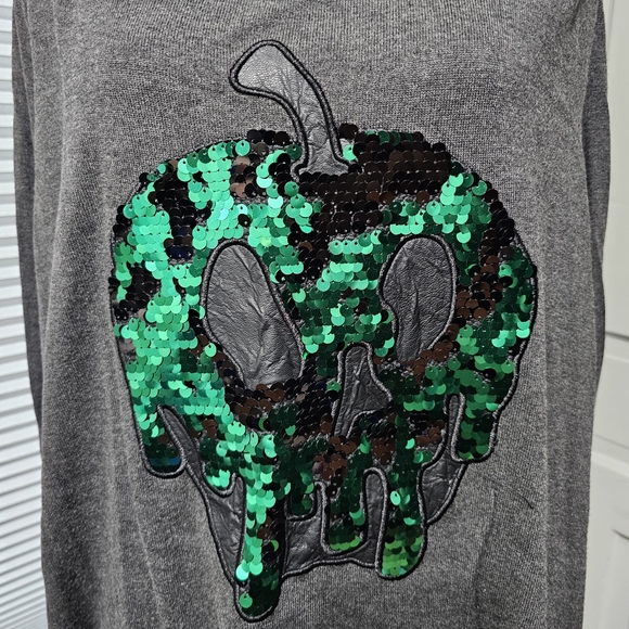 Torrid Disney Villains Poison Apple Sequined Sweater - Picture 4 of 7